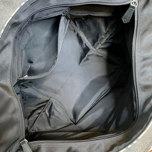 Burberry Blue Label Novacheck Plaid Full-Zip Nylon Oversized Tote Weekender Bag - Picture 11 of 12